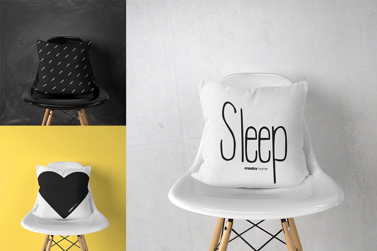 Throw Pillow Mockup Set, a Household Mockup by creatsy2 (Photo 8 of 13)