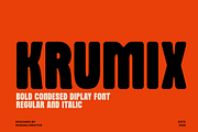 Krumix Bold Condensed Display Font, a Sans Serif Font by Muksal Creative (Thumbnail 1 of 12)
