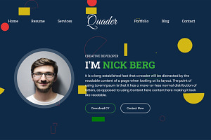 Quader - Portfolio/Resume Template