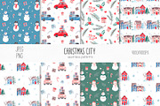 Watercolor Christmas Houses Clipart, a Texture Illustration by YuliyaArtGarden (Thumbnail 8 of 12)