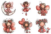 Whimsical Fairy Girl Clipart, a Seasonal Illustration by Designking (Thumbnail 3 of 5)