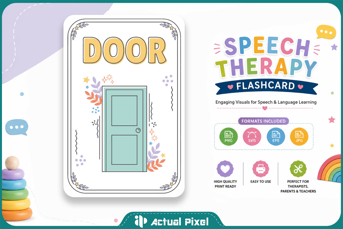 Speech Therapy Flashcard Bundle, an Education Illustration by Actual Pixel (Photo 10 of 22)