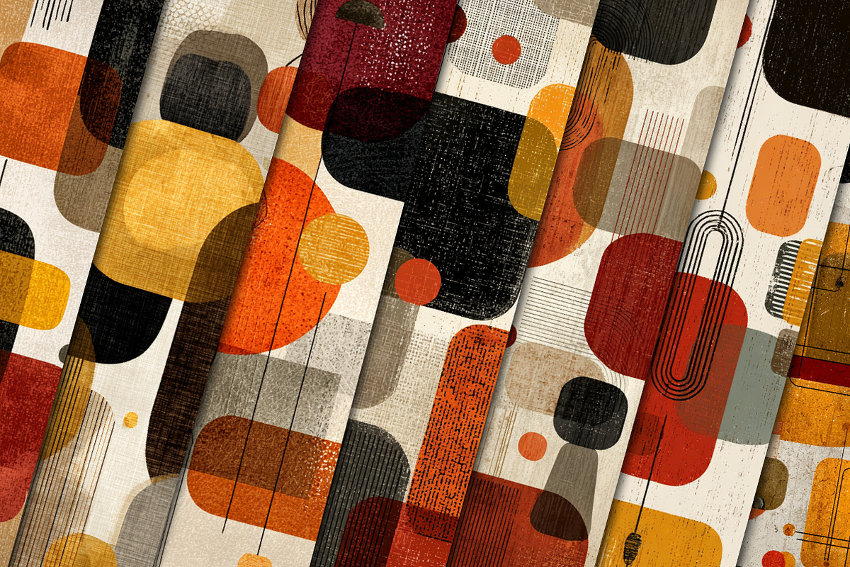 Autumn Abstract Seamless Pattern, a Pattern Graphic by Black Bird Studio (Photo 2 of 6)