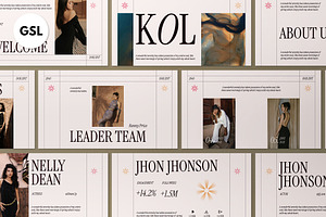 Cream Pink Gradient KOL Google Slide, a Presentation Template by graphicook