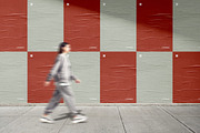 Paper Posters Wall Mockup, an Advertising Mockup by Design Squad (Thumbnail 4 of 4)