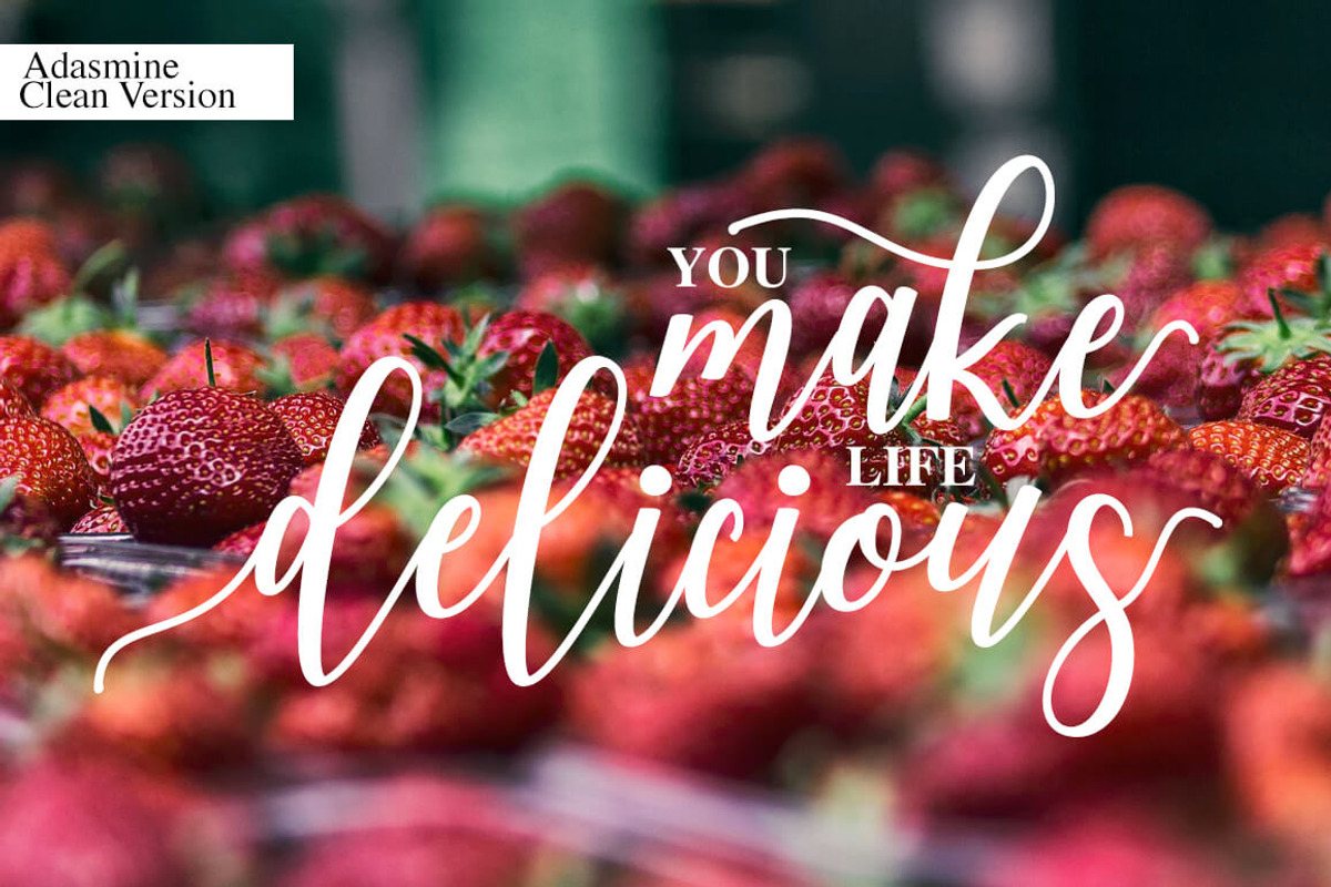 Adasmine Clean & Textured Script, a Script Font by Studio design (Photo 17 of 22)