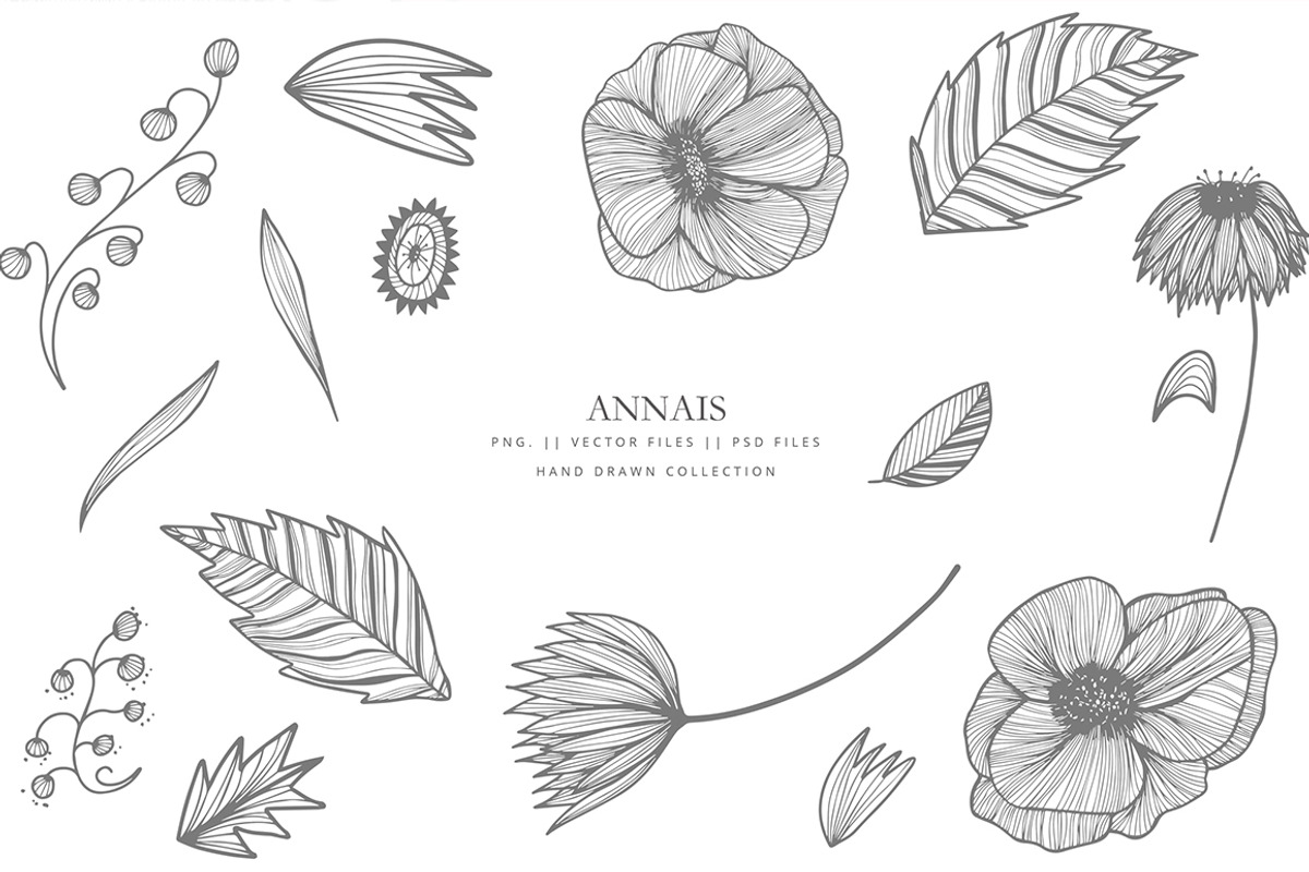 Clipart vector flowers -ANNAIS, an Illustration by AS Studio (Photo 2 of 5)