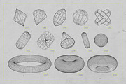 3D Wireframe Shapes | set 2, an Object Graphic by MaximGertsen (Thumbnail 2 of 7)