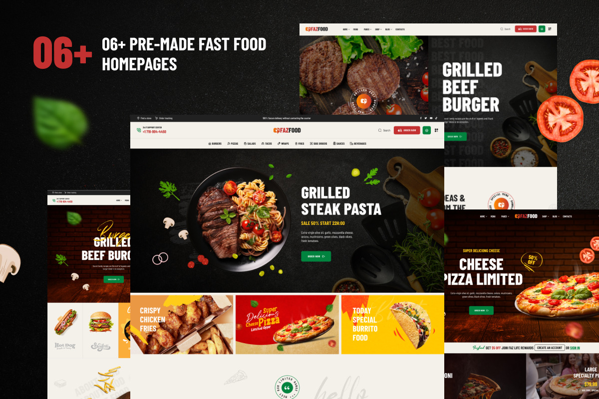 Fazfood - Fast Food Restaurant Theme, a WordPress Template by Opal Wordpress Theme (Photo 2 of 6)