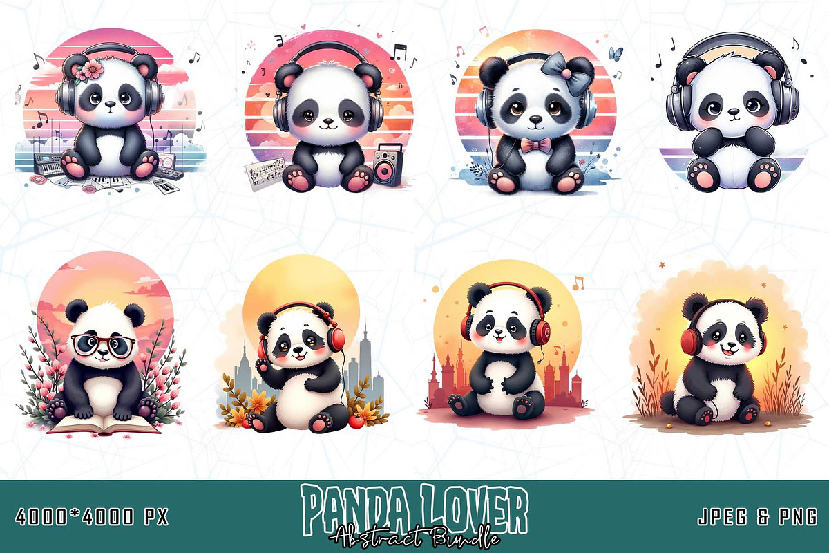 20 Groovy Panda T-shirt Bundle, an Animal Illustration by Sofia's Fashion (Photo 2 of 3)