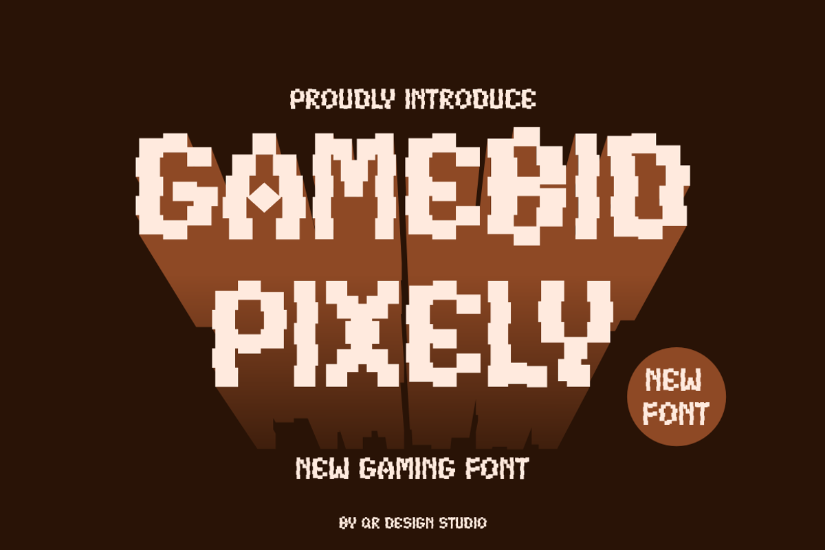 Gamebid Pixely - Game Font, a Sans Serif Font by QR Design Studio (Photo 1 of 6)