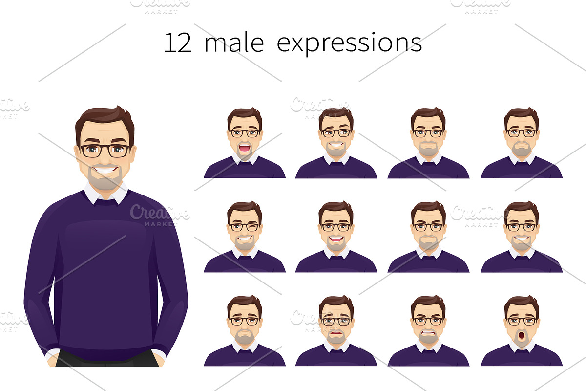 Business mature man and woman bundle, a Person Illustration by Volha Hlinskaya (Photo 3 of 8)