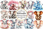 Mother's Day Elephant Clipart, an Illustration by OK Design (Thumbnail 1 of 5)
