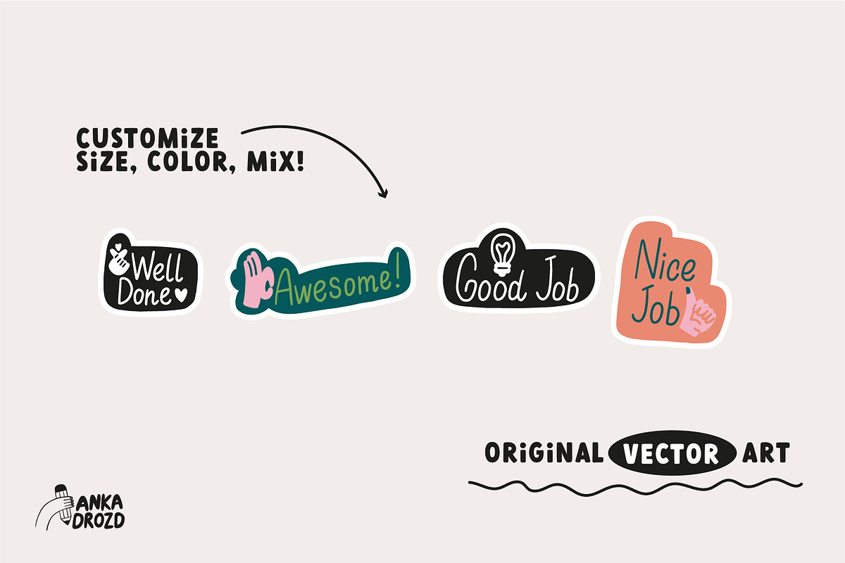 Good Job Sticker, an Object Graphic by AnkaDrozd (Photo 5 of 6)