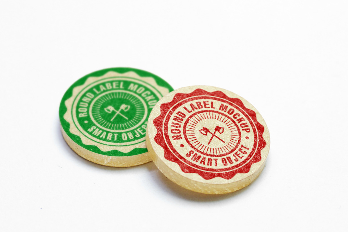 Coaster Round Label Mockup, a Mockup by resumetemplathttps://d3es (Photo 3 of 5)