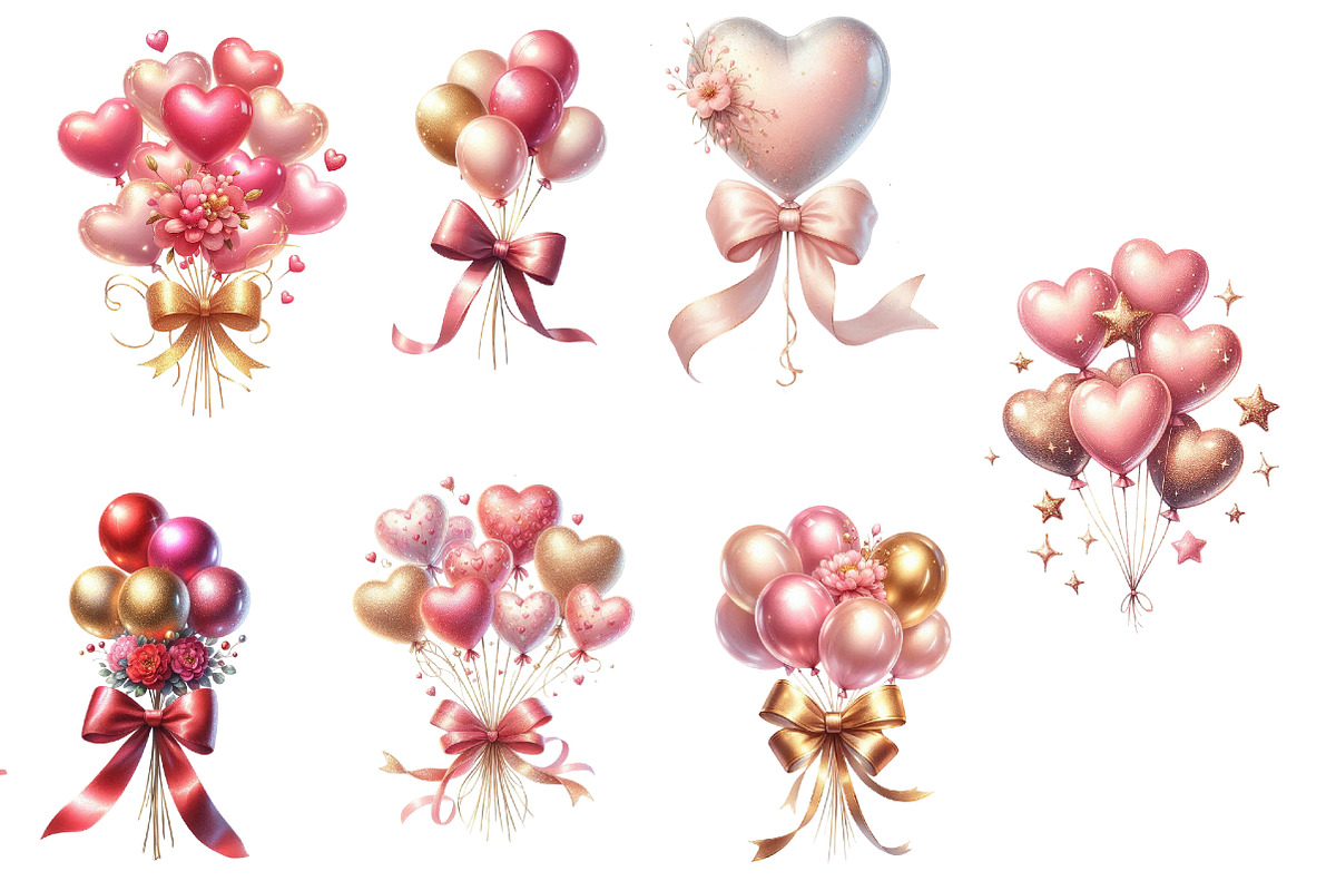 Valentine's Day Balloon Bouquets, an Illustration by Designworld (Photo 4 of 4)