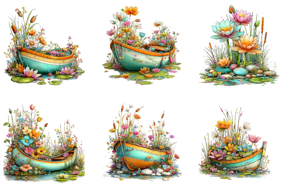 Lake Scene Nature Landscape, a Seasonal Illustration by CreationArt (Photo 3 of 6)