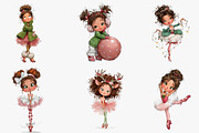 Christmas girl clipart, an Illustration by CreationArt (Thumbnail 5 of 5)