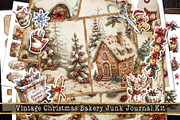 Vintage Christmas Bakery Journal Kit, a Seasonal Illustration by V Design Creator (Thumbnail 1 of 13)