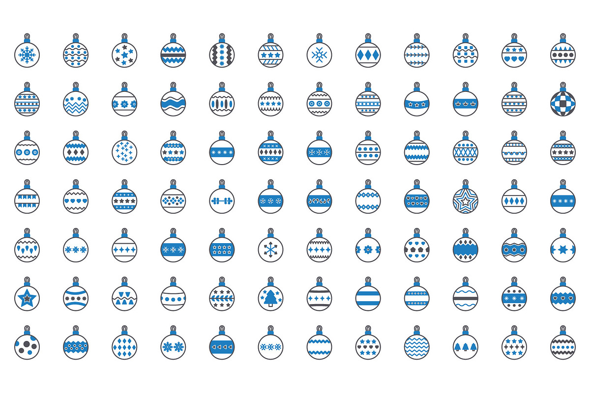 Festive Baubles Icons Pack, an Icon by Vector Portal (Photo 2 of 5)