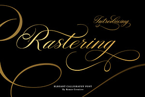 Rastering Elegant Calligraphy Font