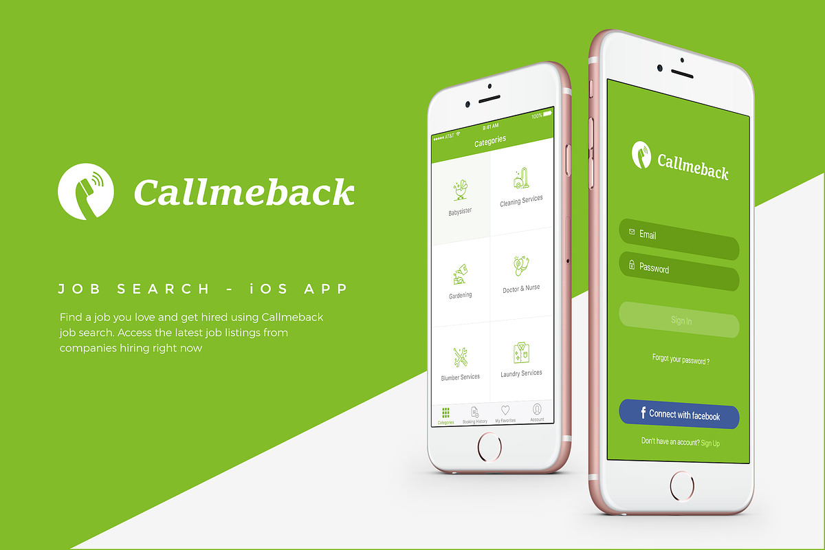 Callmeback Job Search, an UI Kit Template by hoangpts (Photo 1 of 3)