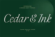 Cedar & Ink Typeface, a Serif Font by aquene (Thumbnail 1 of 16)