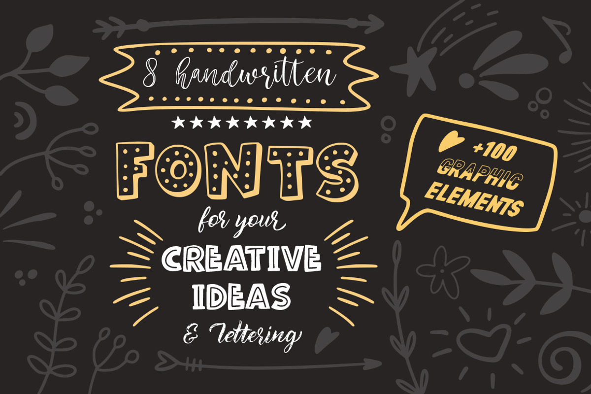 Lettering box. 8 Fonts & Extras!!! preview 2