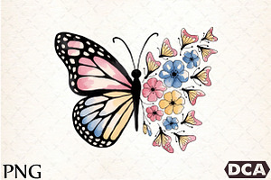 Cute Butterfly Clipart, an Icon by DreamCafeArt