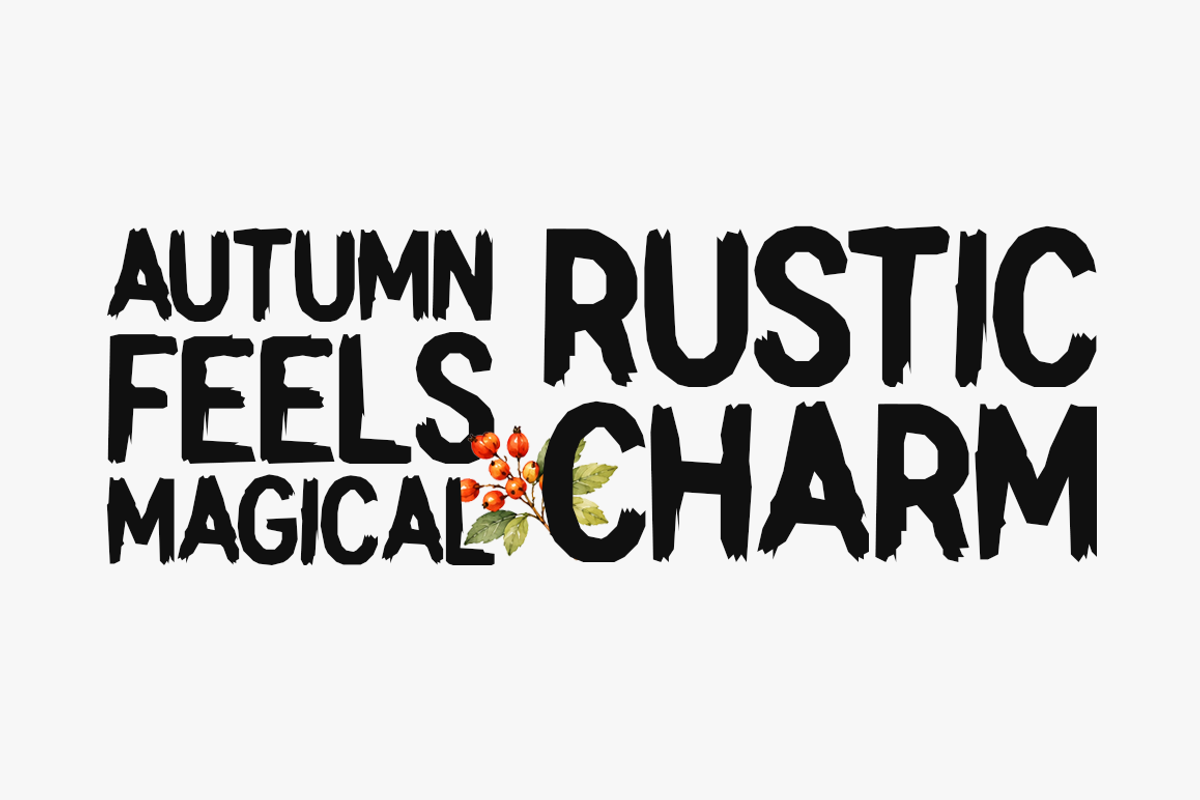 Golden Autumn Typeface, a Sans Serif Font by Seemly Fonts (Photo 2 of 5)