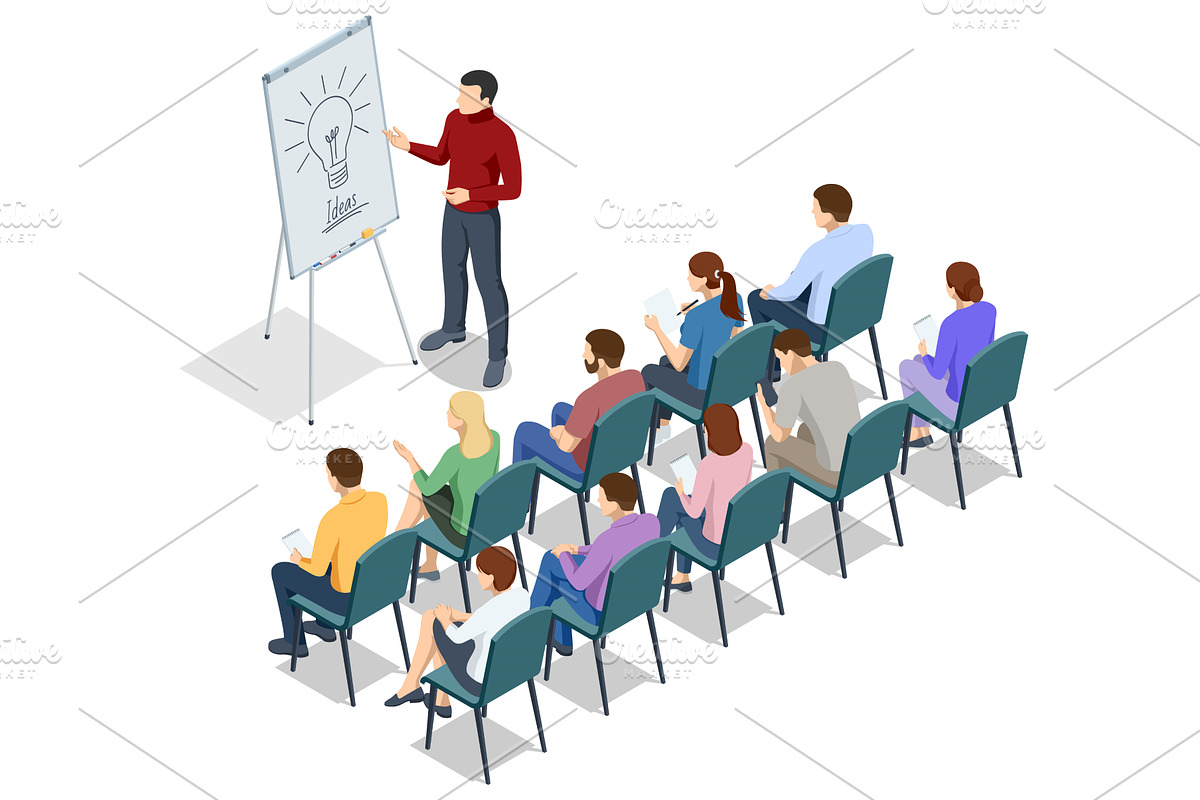 A business trainer gives a, a Person Illustration by Golden Sikorka