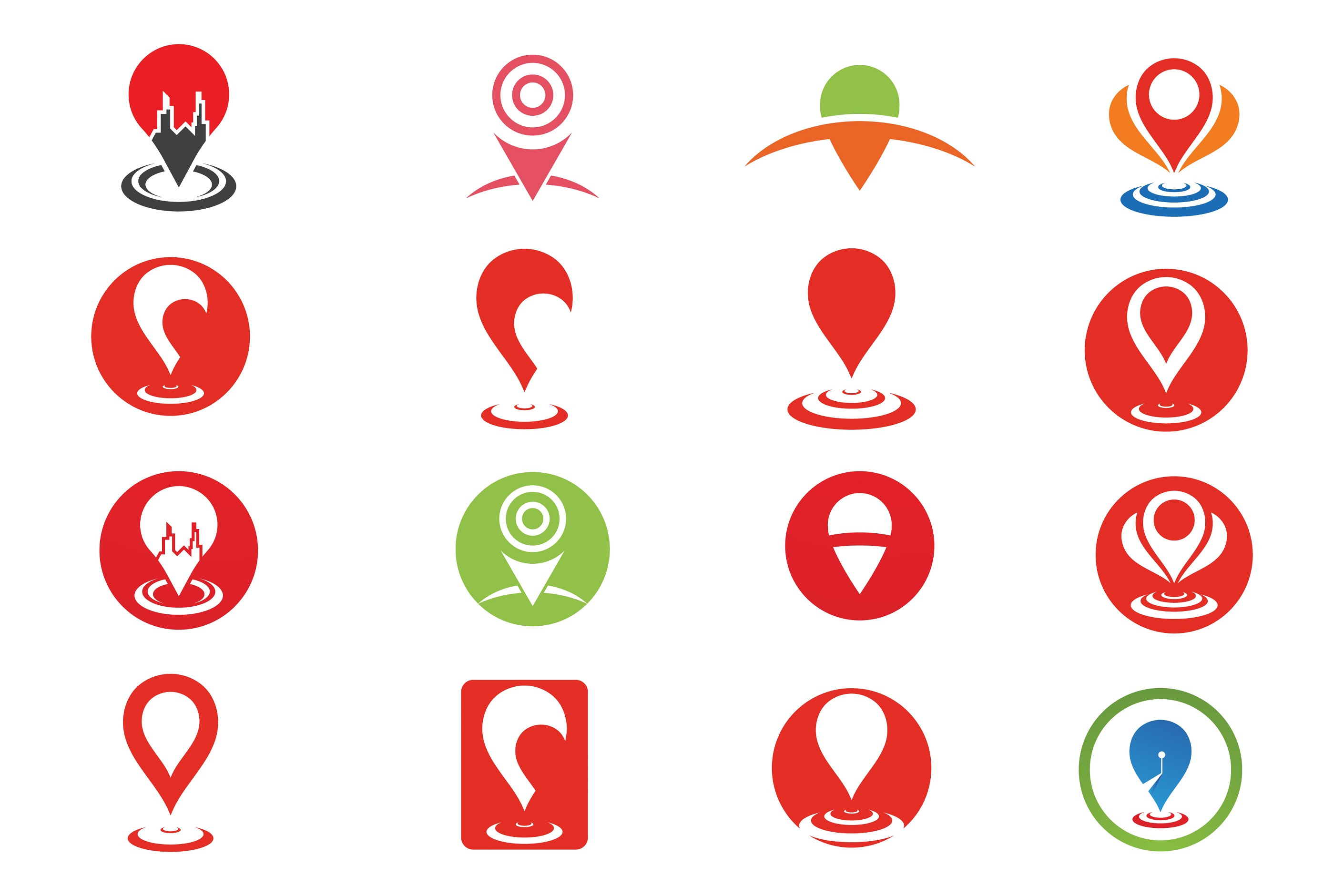 Map location logo template, a Branding & Logo Template by LOGOCREATIVE ...