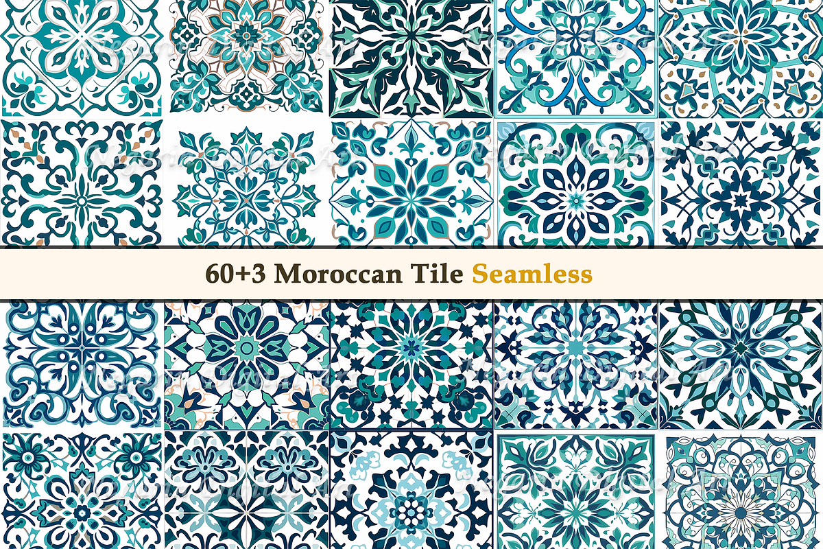 Moroccan Pattern Tile V1, a Pattern Graphic by Negarin Digital Art (Photo 4 of 8)