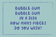 BUBBLE GUM a handwritten font, a Handwritten Font by Jannasuedesign (Thumbnail 2 of 10)