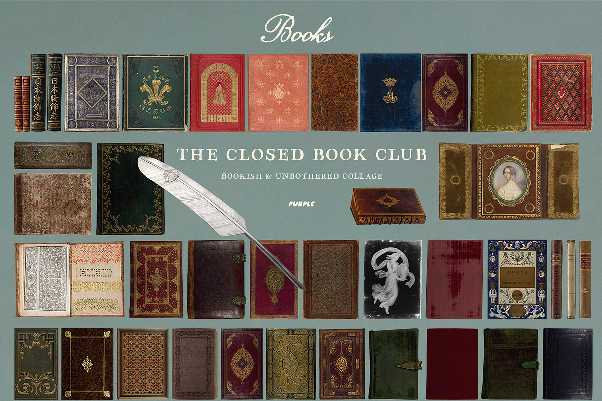The Closed Book Club Vintage Collage, an Object Graphic by Purple (Photo 10 of 15)
