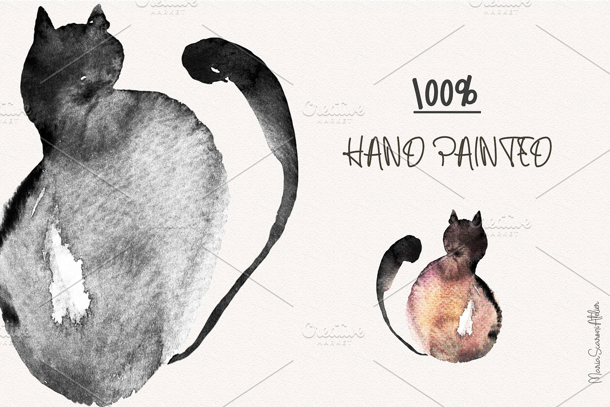 Spooky Season - Watercolor Clipart, a Seasonal Illustration by MariaScaroniAtelier (Photo 4 of 9)