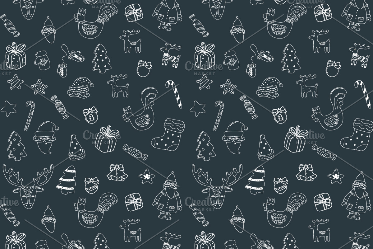 Christmas and New Year, a Decorative Illustration by YuliaBiser (Photo 6 of 6)