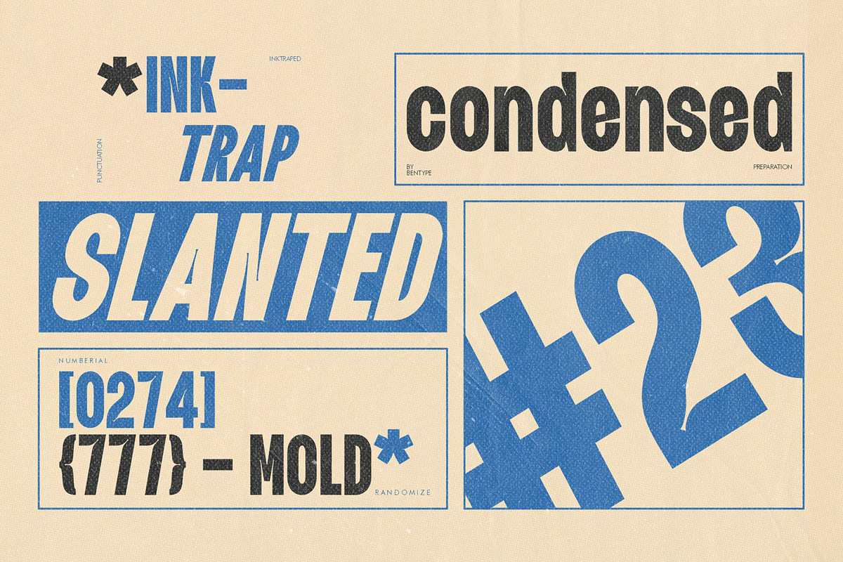 Adderic - Inktraped Sans Display, a Sans Serif Font by Bentype Studio (Photo 4 of 7)