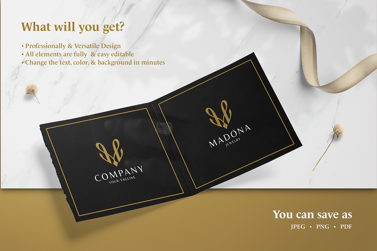 Luxury Monogram Logo Template, a Branding & Logo Template by Rukuru Studio (Photo 2 of 6)