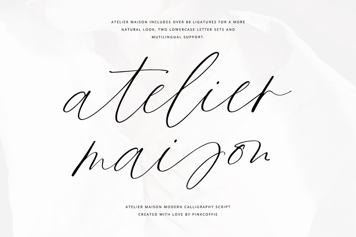 Atelier Maison | Handwritten Script, a Script Font by Pink Coffie (Photo 1 of 10)