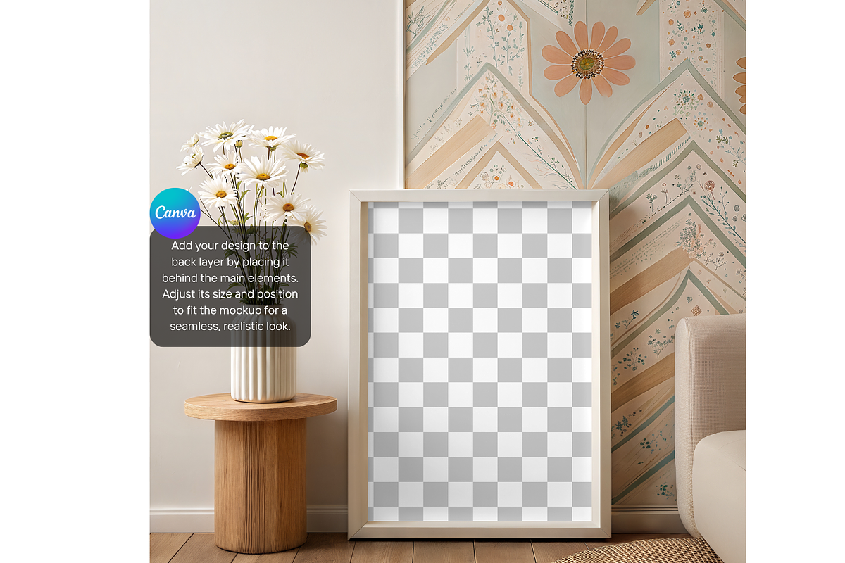 Minimal Boho Frame Mockup Scene, a Product Mockup by MockupWizard (Photo 3 of 5)