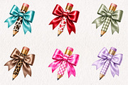 Brushstroke Pencil Bow Clipart PNG, a Seasonal Illustration by CreationArt (Thumbnail 3 of 4)