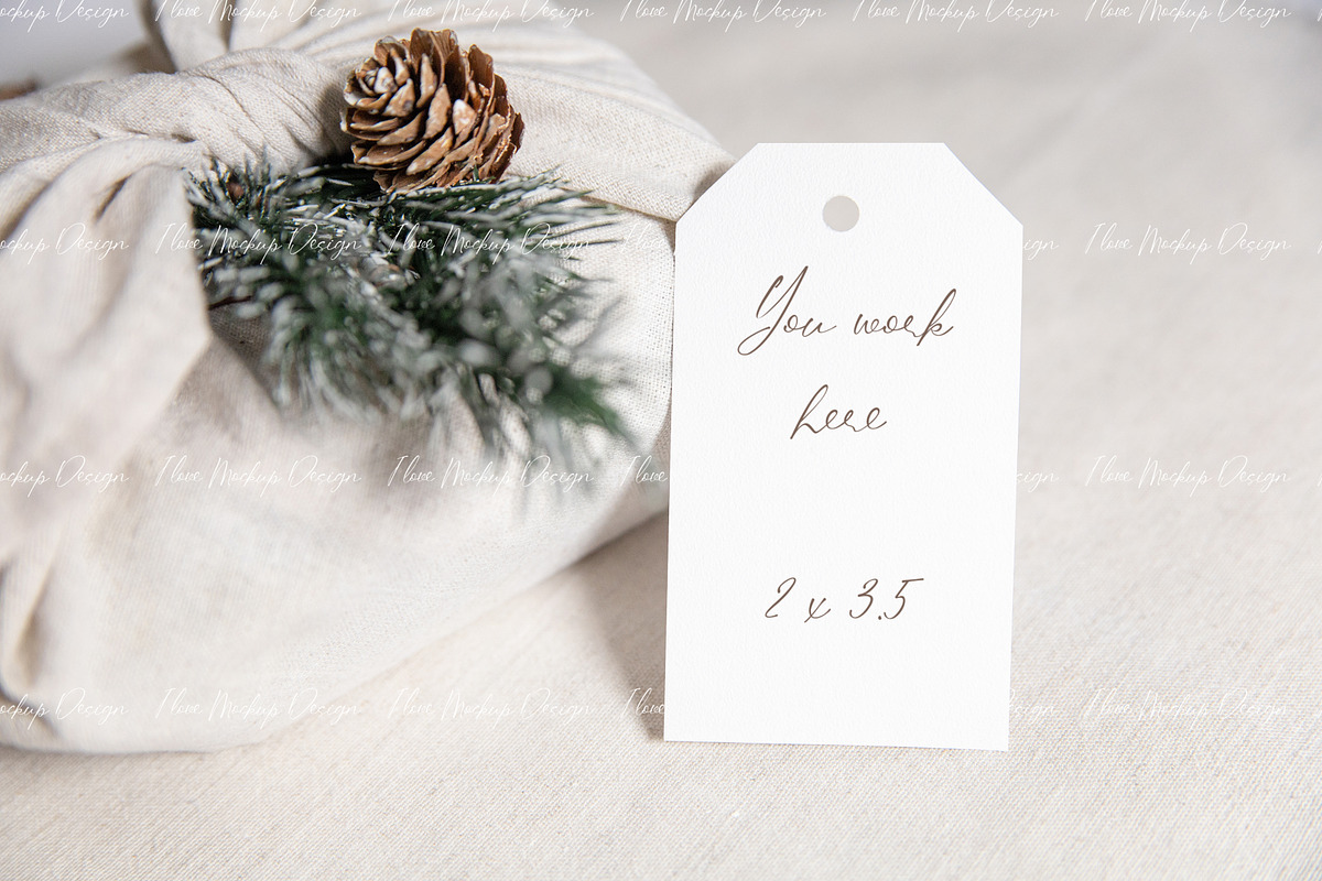 Christmas Gift Tag Mockup, a Product Mockup by ILoveMockupDesign (Photo 2 of 10)