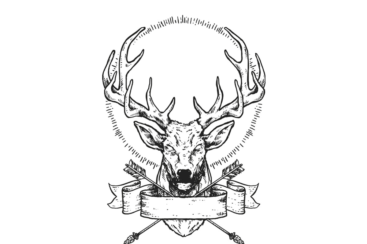 Deer Vector Illustration, an Illustration by danielcomerci (Photo 2 of 4)