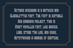 Actions American - Vintage Font