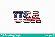 Distressed USA Png, an Illustration by Watercolor design (Thumbnail 2 of 3)