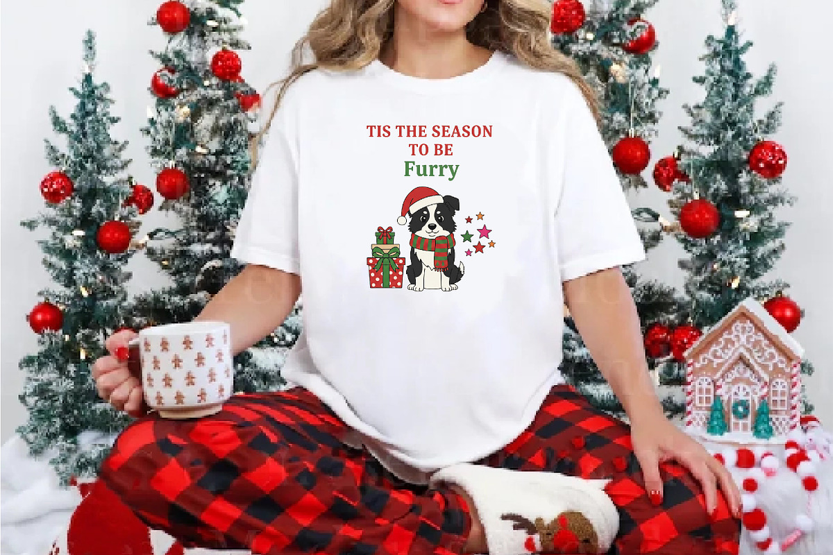 Christmas Dog Collie Hand Drawn PNG, an Illustration by DreamArtGraphic (Photo 5 of 6)