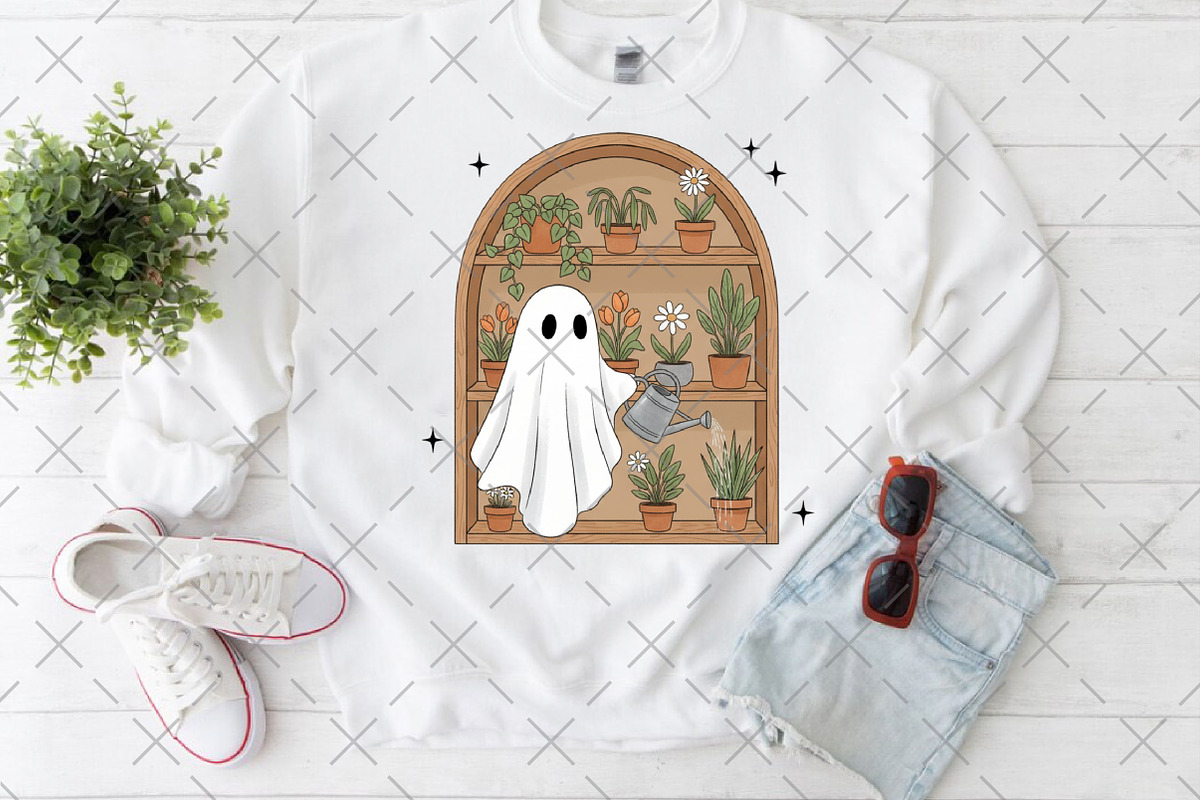 Cute Ghost Plant Lover Png, an Illustration by Craft Nest (Photo 4 of 6)