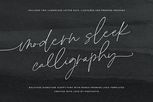 Balayage Signature Script Logos