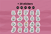 Cute Wolf Characters, an Animal Illustration by Palau (Thumbnail 10 of 10)